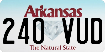 AR license plate 240VUD