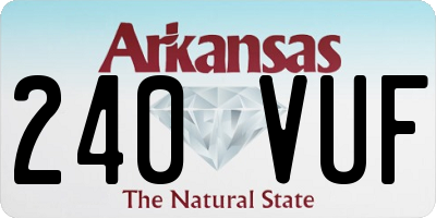 AR license plate 240VUF