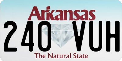 AR license plate 240VUH