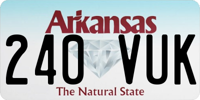 AR license plate 240VUK