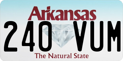 AR license plate 240VUM