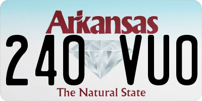 AR license plate 240VUO