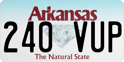 AR license plate 240VUP
