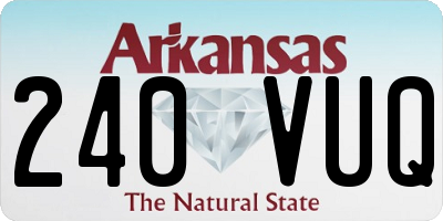 AR license plate 240VUQ