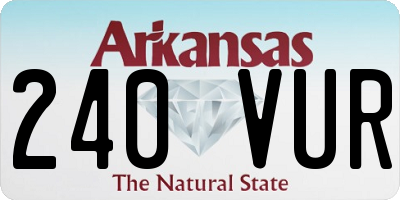 AR license plate 240VUR