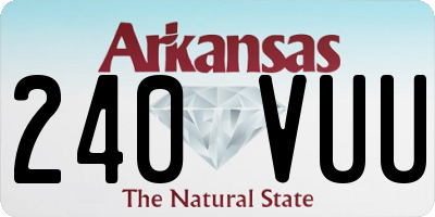 AR license plate 240VUU