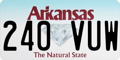 AR license plate 240VUW