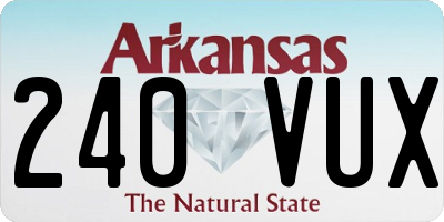 AR license plate 240VUX