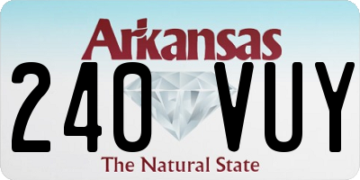 AR license plate 240VUY
