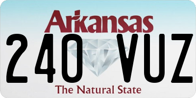 AR license plate 240VUZ