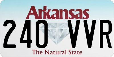 AR license plate 240VVR