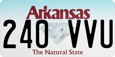AR license plate 240VVU