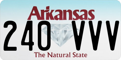 AR license plate 240VVV