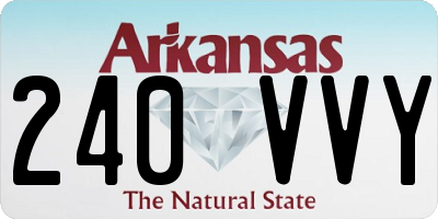 AR license plate 240VVY