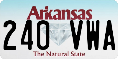 AR license plate 240VWA