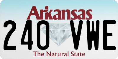 AR license plate 240VWE