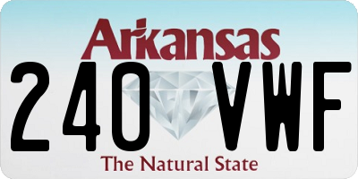 AR license plate 240VWF