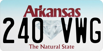 AR license plate 240VWG