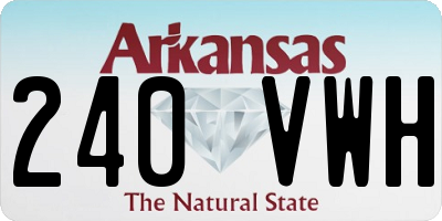 AR license plate 240VWH