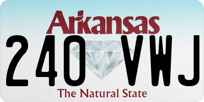AR license plate 240VWJ