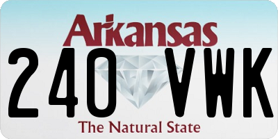 AR license plate 240VWK