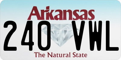 AR license plate 240VWL