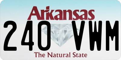 AR license plate 240VWM
