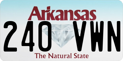 AR license plate 240VWN