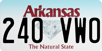AR license plate 240VWO