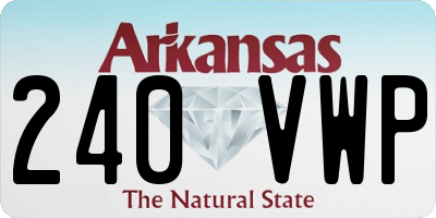 AR license plate 240VWP