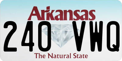AR license plate 240VWQ