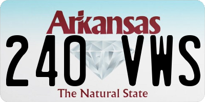 AR license plate 240VWS