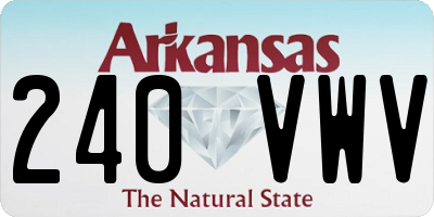 AR license plate 240VWV