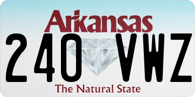 AR license plate 240VWZ
