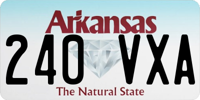 AR license plate 240VXA