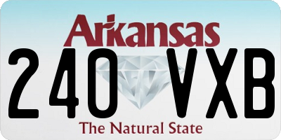 AR license plate 240VXB
