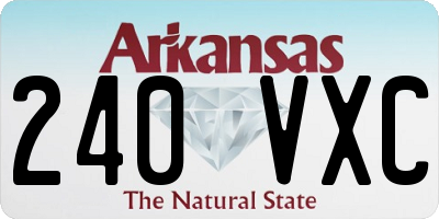 AR license plate 240VXC
