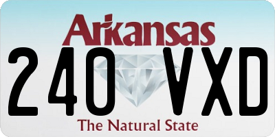 AR license plate 240VXD