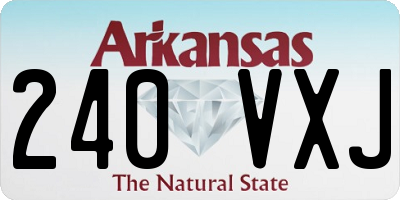 AR license plate 240VXJ
