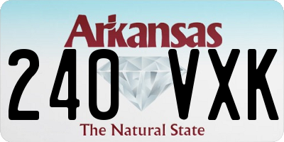 AR license plate 240VXK