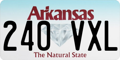 AR license plate 240VXL