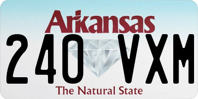AR license plate 240VXM