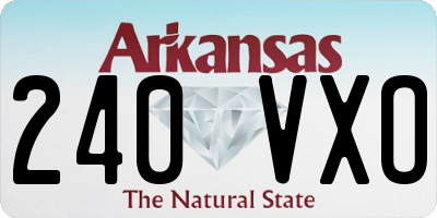 AR license plate 240VXO