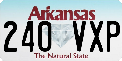 AR license plate 240VXP
