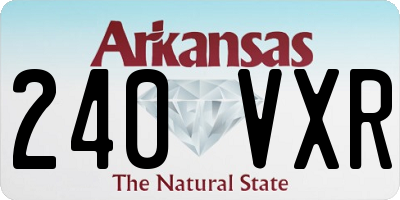 AR license plate 240VXR