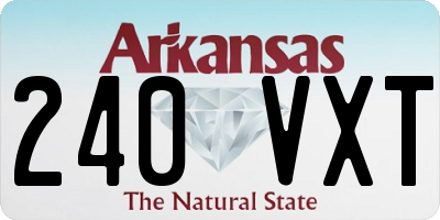 AR license plate 240VXT