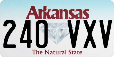 AR license plate 240VXV