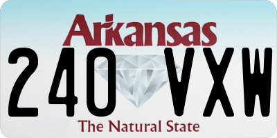 AR license plate 240VXW