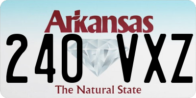 AR license plate 240VXZ