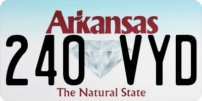 AR license plate 240VYD